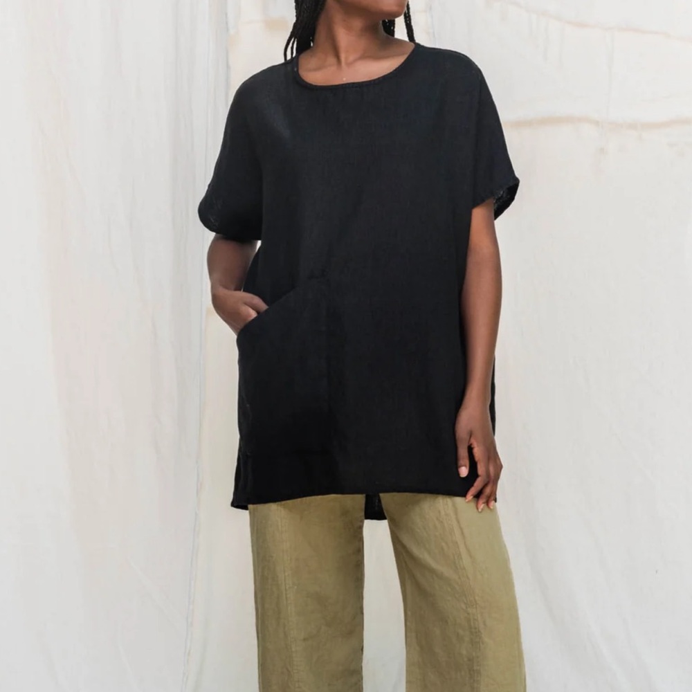 Elizabeth Suzann Harper mid weight tunic- colour Flax